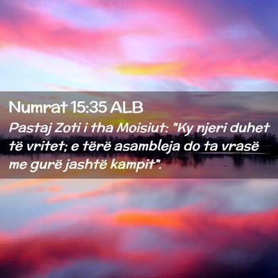 Picture 02 - Numrat 15:35 ALB - Pastaj Zoti i tha Moisiut: 