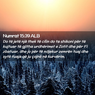 Picture 02 - Numrat 15:39 ALB - Do të jetë një thek të cilin do ta shikoni - Bible Verse Picture