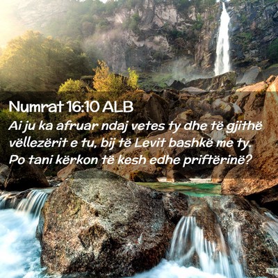 Picture 02 - Numrat 16:10 ALB - Ai ju ka afruar ndaj vetes ty dhe të gjithë - Bible Verse Picture