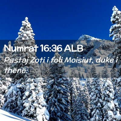 Picture 02 - Numrat 16:36 ALB - Pastaj Zoti i foli Moisiut, duke i - Bible Verse Picture