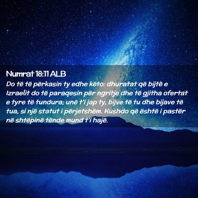 Picture 02 - Numrat 18:11 ALB - Do të të përkasin ty edhe këto: dhuratat që - Bible Verse Picture