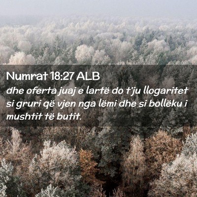 Picture 02 - Numrat 18:27 ALB - dhe oferta juaj e lartë do t’ju llogaritet si - Bible Verse Picture