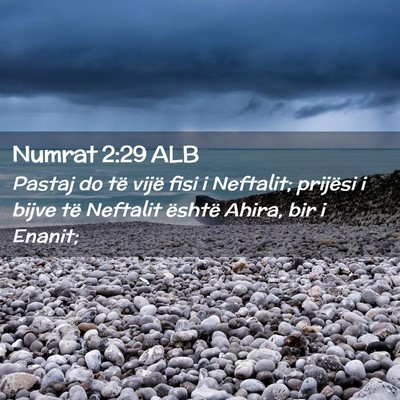 Picture 02 - Numrat 2:29 ALB - Pastaj do të vijë fisi i Neftalit; prijësi i - Bible Verse Picture