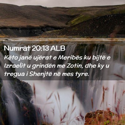 Picture 02 - Numrat 20:13 ALB - Këto janë ujërat e Meribës ku bijtë e - Bible Verse Picture