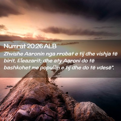 Picture 02 - Numrat 20:26 ALB - Zhvishe Aaronin nga rrobat e tij dhe vishja të - Bible Verse Picture