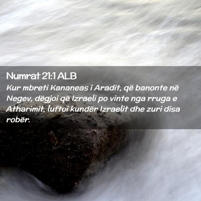 Picture 02 - Numrat 21:1 ALB - Kur mbreti Kananeas i Aradit, që banonte në - Bible Verse Picture