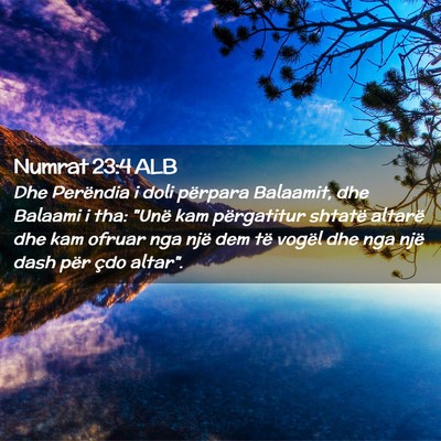 Picture 02 - Numrat 23:4 ALB - Dhe Perëndia i doli përpara Balaamit, dhe - Bible Verse Picture