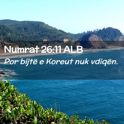 Picture 02 - Numrat 26:11 ALB - Por bijtë e Koreut nuk - Bible Verse Picture