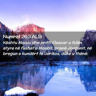 Picture 02 - Numrat 26:3 ALB - Kështu Moisiu dhe prifti Eleazar u folën atyre - Bible Verse Picture