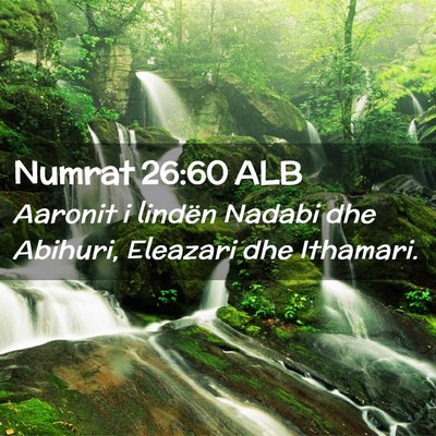 Picture 02 - Numrat 26:60 ALB - Aaronit i lindën Nadabi dhe Abihuri, Eleazari - Bible Verse Picture