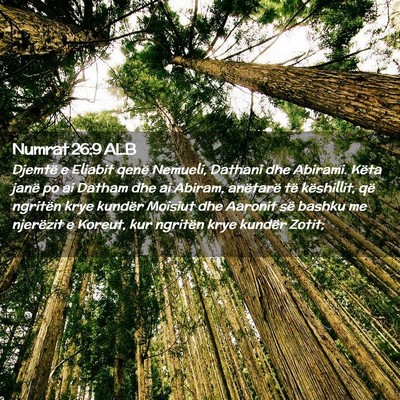 Picture 02 - Numrat 26:9 ALB - Djemtë e Eliabit qenë Nemueli, Dathani dhe - Bible Verse Picture