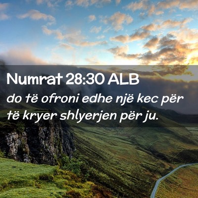 Picture 02 - Numrat 28:30 ALB - do të ofroni edhe një kec për të kryer - Bible Verse Picture