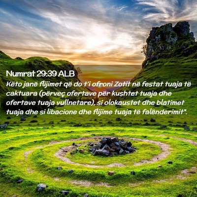 Picture 02 - Numrat 29:39 ALB - Këto janë flijimet që do t’i ofroni Zotit - Bible Verse Picture