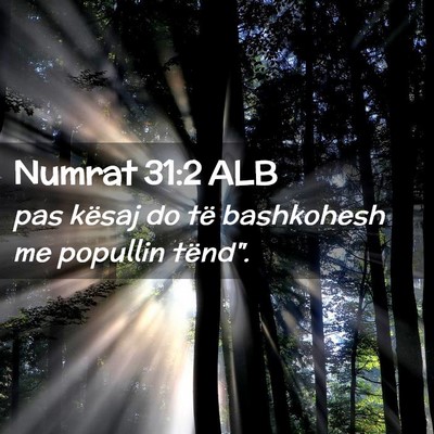 Picture 02 - Numrat 31:2 ALB - pas kësaj do të bashkohesh me popullin - Bible Verse Picture