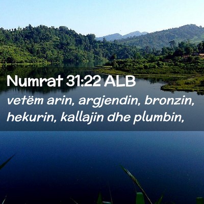 Picture 02 - Numrat 31:22 ALB - vetëm arin, argjendin, bronzin, hekurin, - Bible Verse Picture