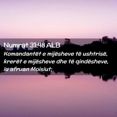 Picture 02 - Numrat 31:48 ALB - Komandantët e mijësheve të ushtrisë, krerët - Bible Verse Picture