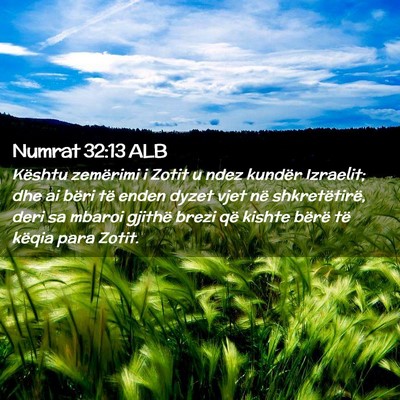 Picture 02 - Numrat 32:13 ALB - Kështu zemërimi i Zotit u ndez kundër - Bible Verse Picture