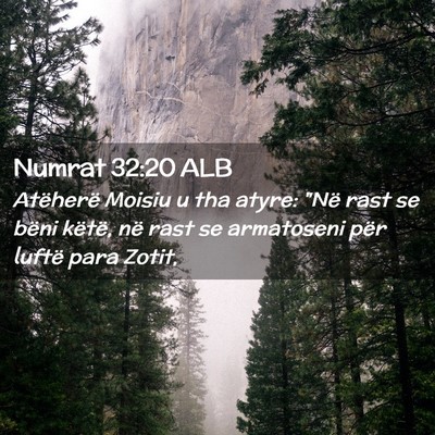 Picture 02 - Numrat 32:20 ALB - Atëherë Moisiu u tha atyre: 