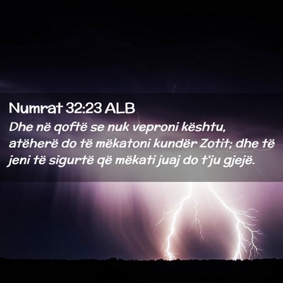 Picture 02 - Numrat 32:23 ALB - Dhe në qoftë se nuk veproni kështu, atëherë - Bible Verse Picture