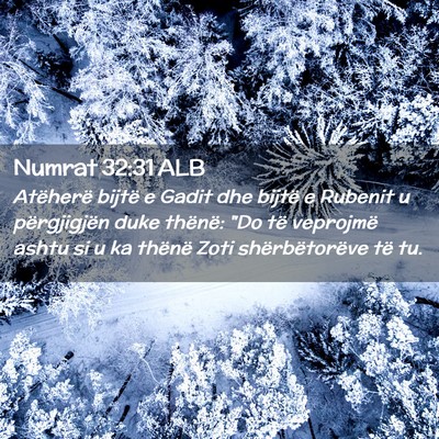 Picture 02 - Numrat 32:31 ALB - Atëherë bijtë e Gadit dhe bijtë e Rubenit u - Bible Verse Picture