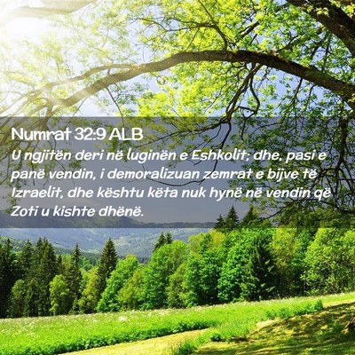 Picture 02 - Numrat 32:9 ALB - U ngjitën deri në luginën e Eshkolit; dhe, - Bible Verse Picture