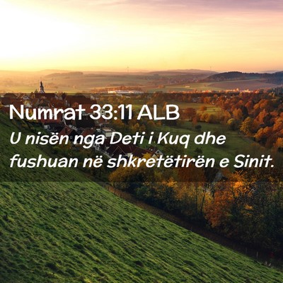 Picture 02 - Numrat 33:11 ALB - U nisën nga Deti i Kuq dhe fushuan në - Bible Verse Picture