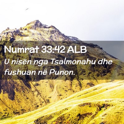 Picture 02 - Numrat 33:42 ALB - U nisën nga Tsalmonahu dhe fushuan në - Bible Verse Picture