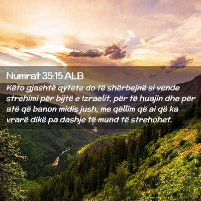 Picture 02 - Numrat 35:15 ALB - Këto gjashtë qytete do të shërbejnë si vende - Bible Verse Picture