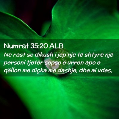 Picture 02 - Numrat 35:20 ALB - Në rast se dikush i jep një të shtyrë një - Bible Verse Picture