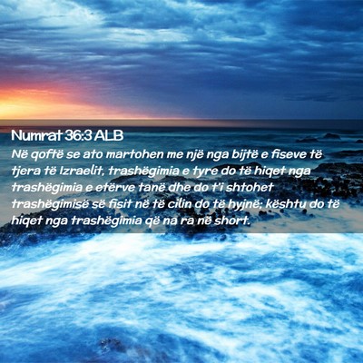 Picture 02 - Numrat 36:3 ALB - Në qoftë se ato martohen me një nga bijtë e - Bible Verse Picture