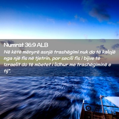 Picture 02 - Numrat 36:9 ALB - Në këtë mënyrë asnjë trashëgimi nuk do të - Bible Verse Picture