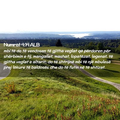 Picture 02 - Numrat 4:14 ALB - mbi të do të vendosen të gjitha veglat që - Bible Verse Picture