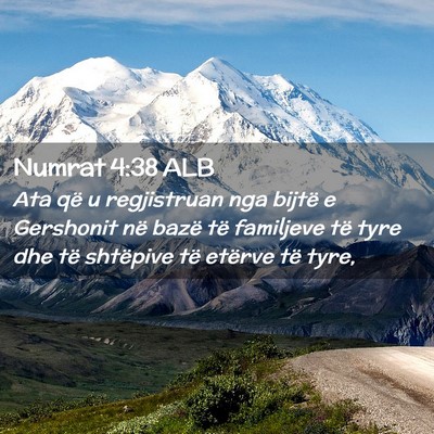 Picture 02 - Numrat 4:38 ALB - Ata që u regjistruan nga bijtë e Gershonit në - Bible Verse Picture