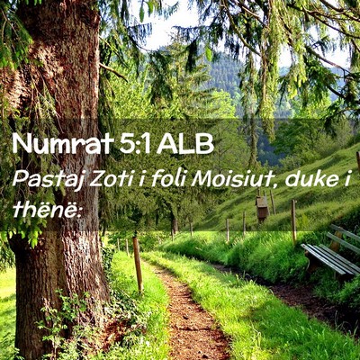 Picture 02 - Numrat 5:1 ALB - Pastaj Zoti i foli Moisiut, duke i - Bible Verse Picture