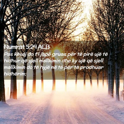 Picture 02 - Numrat 5:24 ALB - Pas kësaj do t’i japë gruas për të pirë - Bible Verse Picture