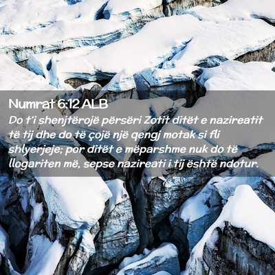 Picture 02 - Numrat 6:12 ALB - Do t’i shenjtërojë përsëri Zotit ditët e - Bible Verse Picture