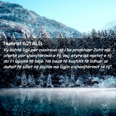 Picture 02 - Numrat 6:21 ALB - Ky është ligji për nazireun që i ka premtuar - Bible Verse Picture
