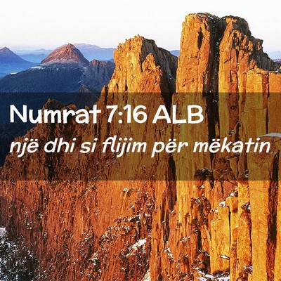 Picture 02 - Numrat 7:16 ALB - një dhi si flijim për - Bible Verse Picture