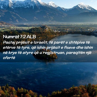 Picture 02 - Numrat 7:2 ALB - Pastaj prijësit e Izraelit, të parët e - Bible Verse Picture