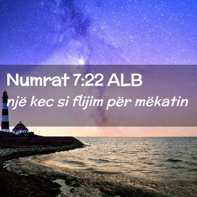Picture 02 - Numrat 7:22 ALB - një kec si flijim për - Bible Verse Picture