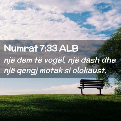 Picture 02 - Numrat 7:33 ALB - një dem të vogël, një dash dhe një qengj - Bible Verse Picture