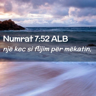Picture 02 - Numrat 7:52 ALB - një kec si flijim për - Bible Verse Picture
