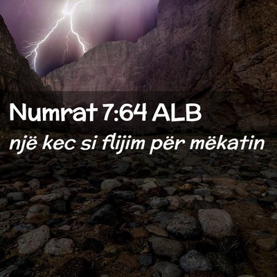 Picture 02 - Numrat 7:64 ALB - një kec si flijim për - Bible Verse Picture