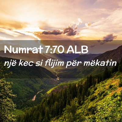 Picture 02 - Numrat 7:70 ALB - një kec si flijim për - Bible Verse Picture