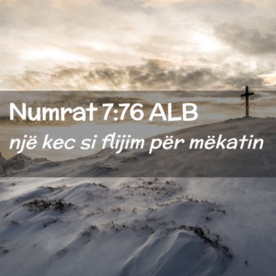 Picture 02 - Numrat 7:76 ALB - një kec si flijim për - Bible Verse Picture