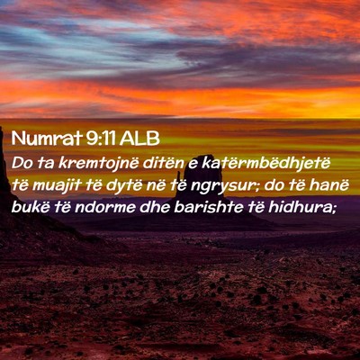Picture 02 - Numrat 9:11 ALB - Do ta kremtojnë ditën e katërmbëdhjetë të - Bible Verse Picture