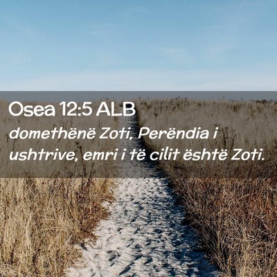 Picture 02 - Osea 12:5 ALB - domethënë Zoti, Perëndia i ushtrive, emri i - Bible Verse Picture