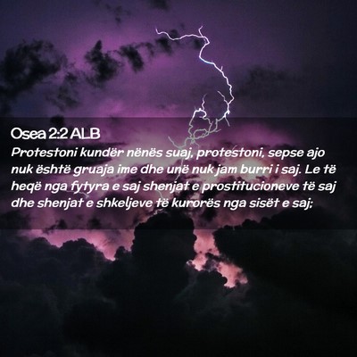 Picture 02 - Osea 2:2 ALB - Protestoni kundër nënës suaj, protestoni, - Bible Verse Picture