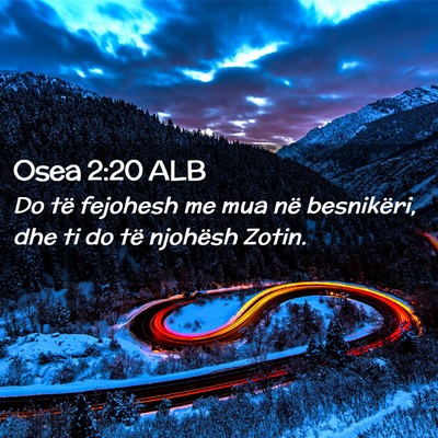 Picture 02 - Osea 2:20 ALB - Do të fejohesh me mua në besnikëri, dhe ti do - Bible Verse Picture