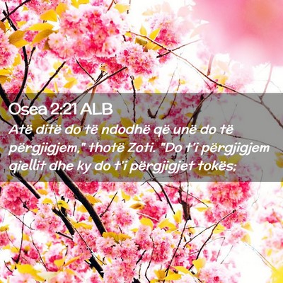 Picture 02 - Osea 2:21 ALB - Atë ditë do të ndodhë që unë do të - Bible Verse Picture